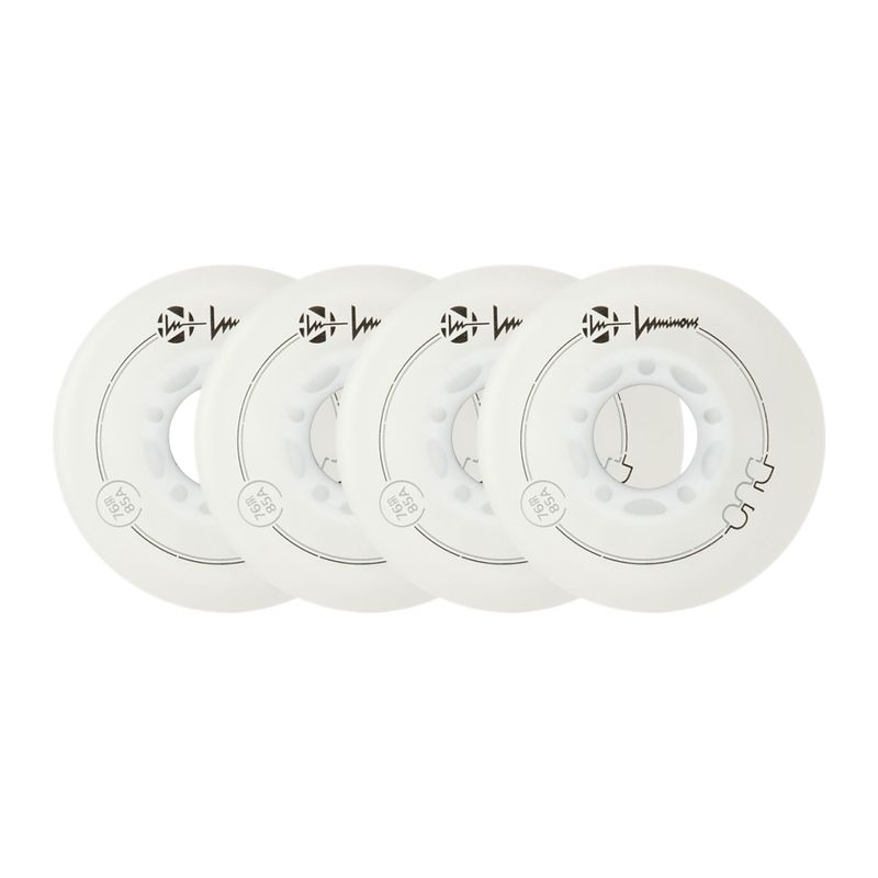 Ruote per pattini a rotelle Luminous Led Wheels Duo 76mm/85A X4 white/red 6