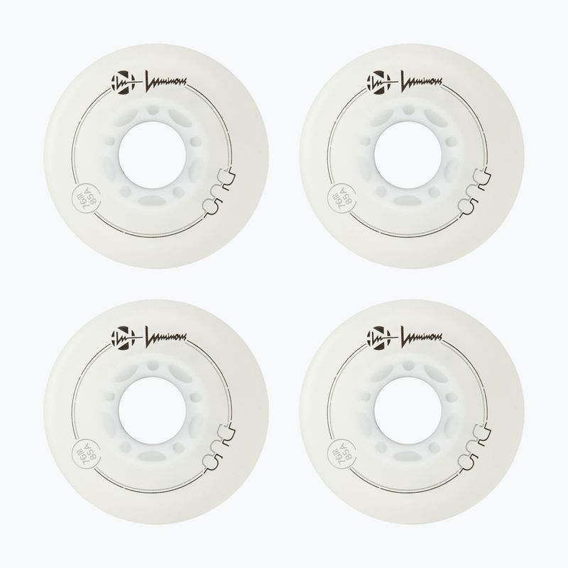Ruote per pattini a rotelle Luminous Led Wheels Duo 76mm/85A X4 white/red 2
