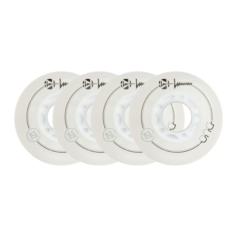 Ruote per pattini a rotelle Luminous Led Wheels Duo 72mm/85A X4 white/red 6