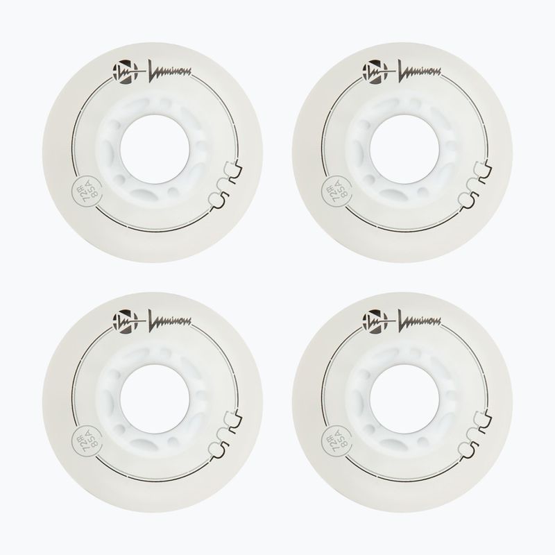 Ruote per pattini a rotelle Luminous Led Wheels Duo 72mm/85A X4 white/red 2