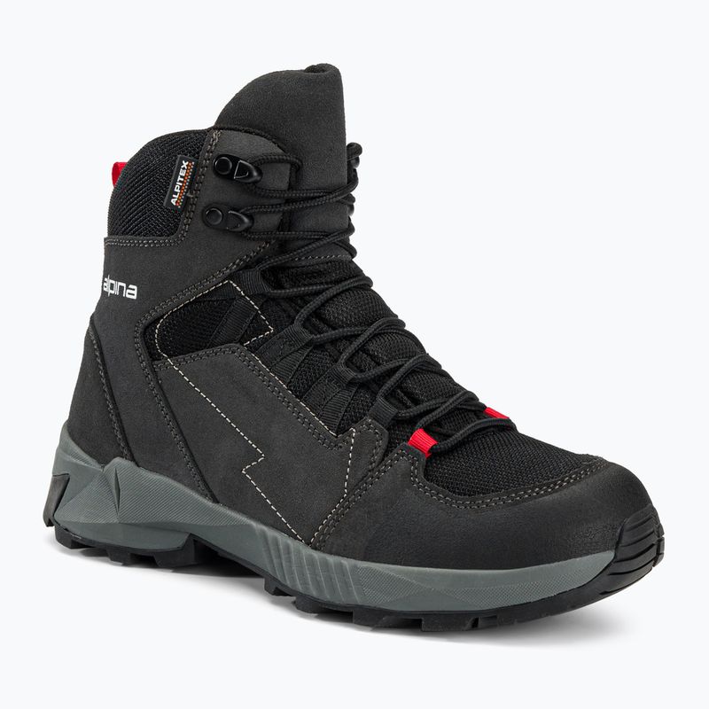 Alpina Tracker Mid, scarponi da trekking da uomo, nero/grigio
