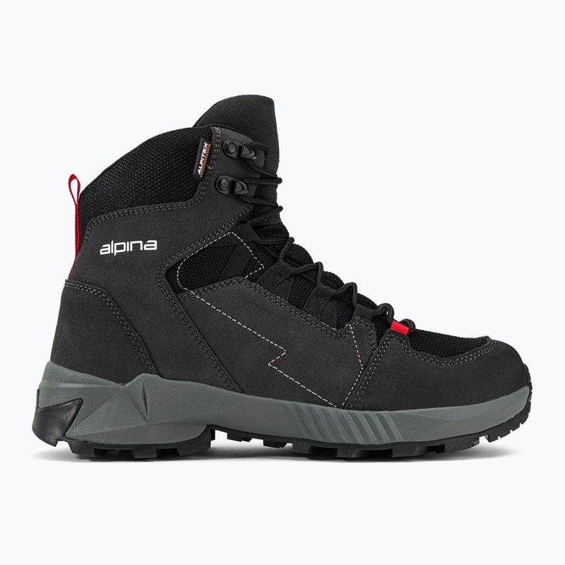 Alpina Tracker Mid, scarponi da trekking da uomo, nero/grigio 2
