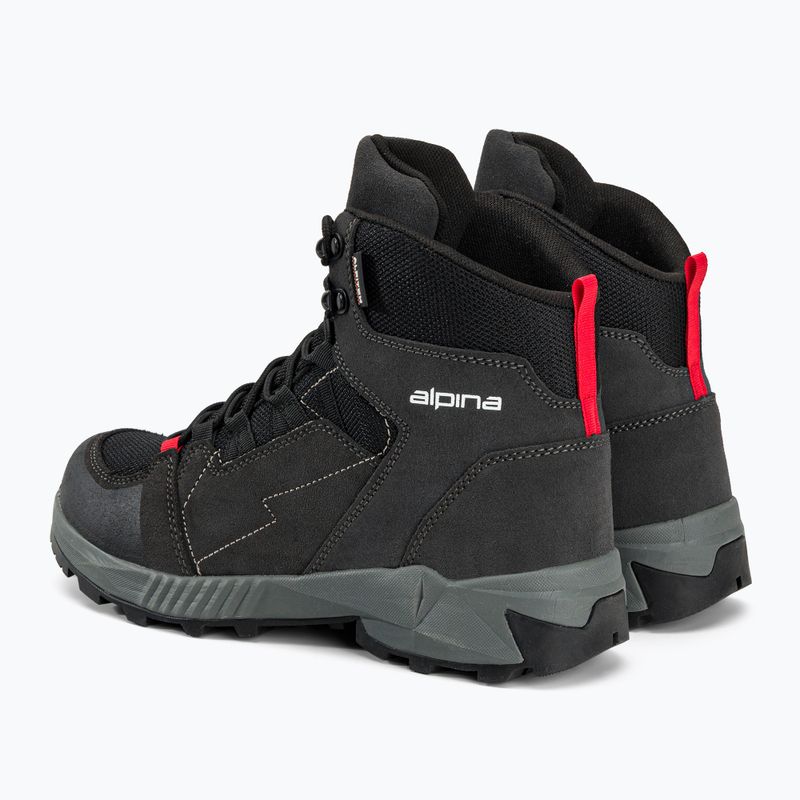 Alpina Tracker Mid, scarponi da trekking da uomo, nero/grigio 3