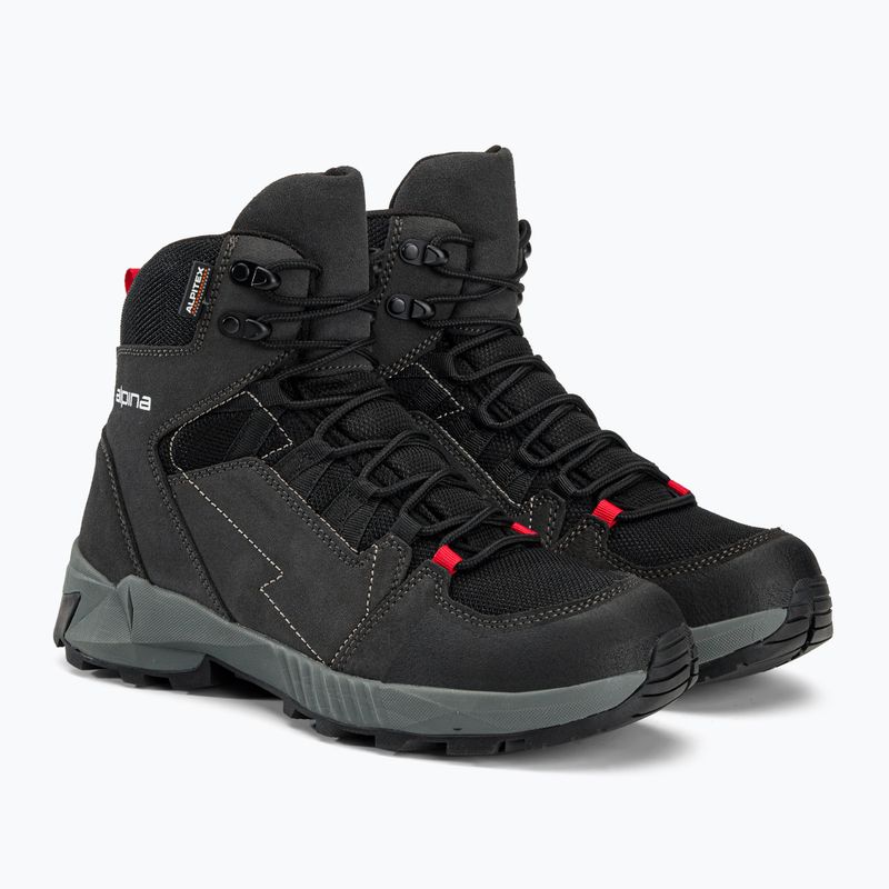 Alpina Tracker Mid, scarponi da trekking da uomo, nero/grigio 4