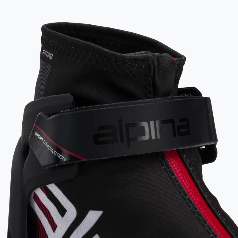 Scarponi da sci di fondo da uomo Alpina N Combi nero/bianco/rosso 10