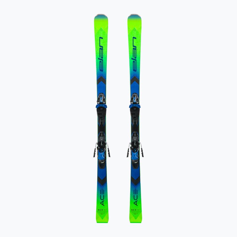 Sci da discesa Elan Ace SCX Fusion + attacchi EMX 12 verde/blu/nero