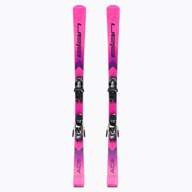Sci da discesa femminile Elan Speed Magic PS + attacchi ELX 11 rosa