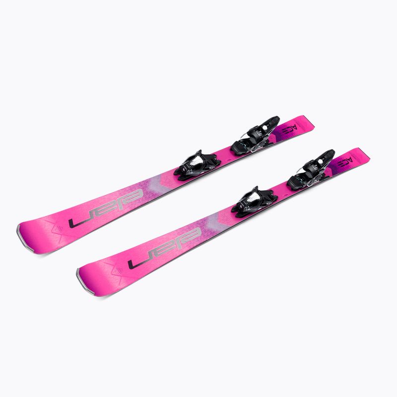 Sci da discesa femminile Elan Speed Magic PS + attacchi ELX 11 rosa 4