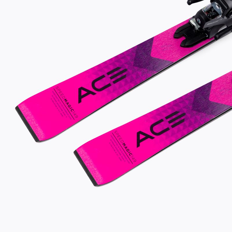 Sci da discesa femminile Elan Speed Magic PS + attacchi ELX 11 rosa 9