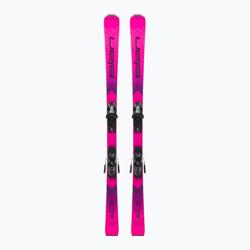 Sci da discesa femminile Elan Ace Speed Magic PS + attacchi ELX 11 rosa