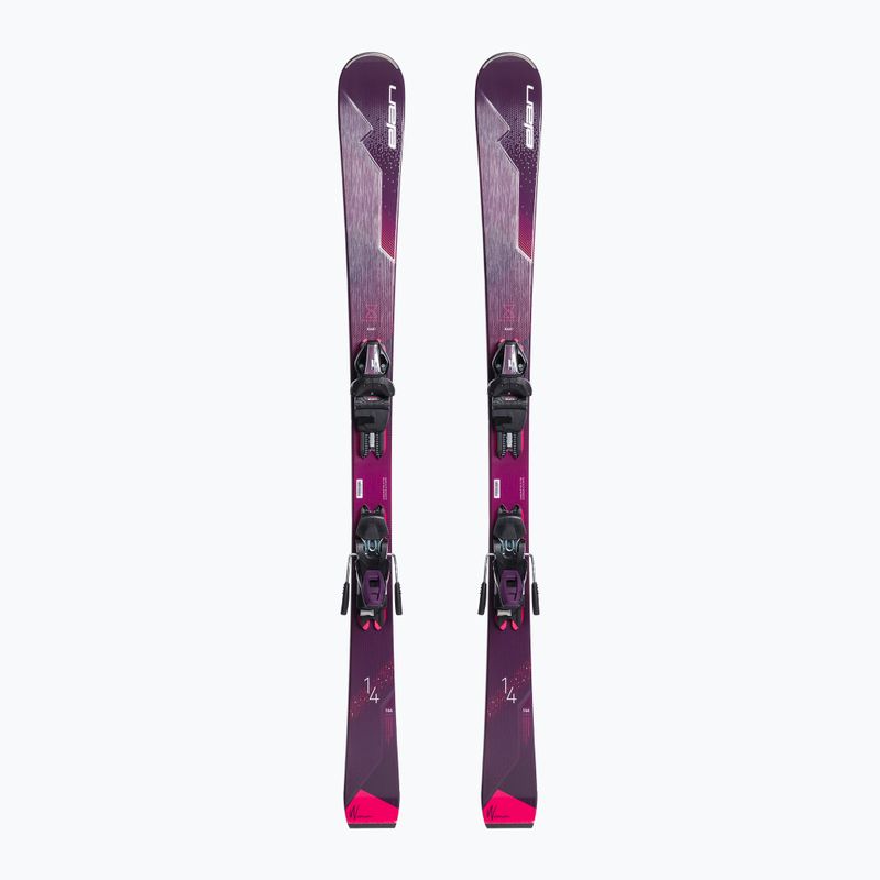 Sci da discesa femminile Elan Insomnia 14 TI PS + attacchi ELW 9 nero/viola