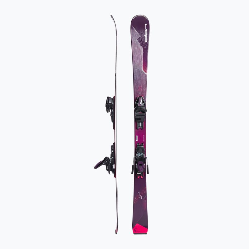 Sci da discesa femminile Elan Insomnia 14 TI PS + attacchi ELW 9 nero/viola 2