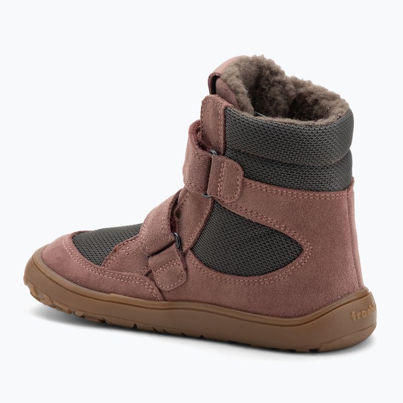 Scarponi da neve per bambini a piedi nudi Froddo Tex Winter grigio/rosa 3