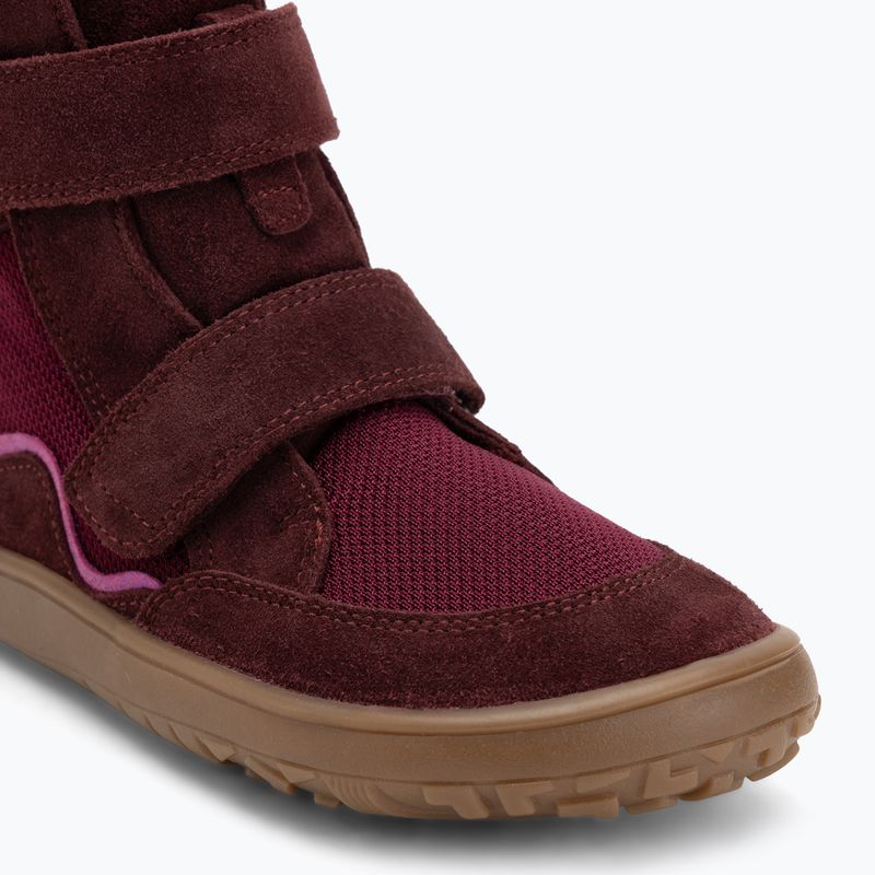 scarponi da neve Froddo Tex Winter bordeaux per bambini a piedi nudi 5