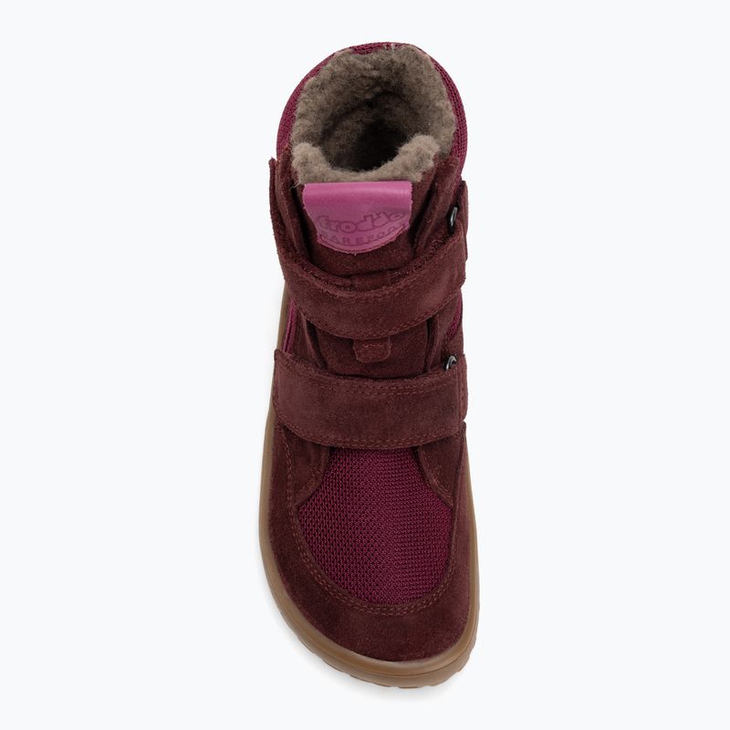 scarponi da neve Froddo Tex Winter bordeaux per bambini a piedi nudi 7