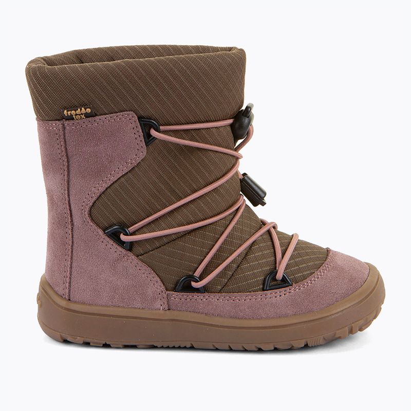 Doposci barefoot per bambini Froddo Barefoot Tex Track Wool dark pink