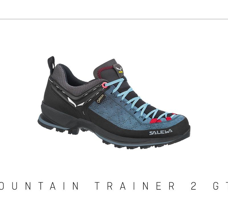 Salewa MTN Trainer 2 GTX scarpe da trekking da donna dark denim/fluo coral 10