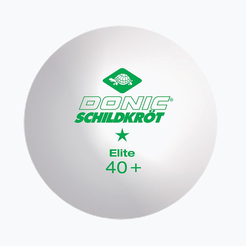 Palline da tennis da tavolo Donic-Schildkröt 1-Star Elite Poly 40+ 6 pz. bianco/arancio 2