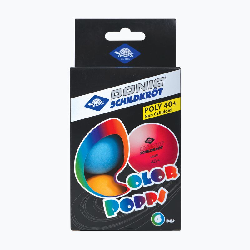 Palline da tennis da tavolo Donic-Schildkröt Colour popps Poly 40+ 6 pezzi multicolore 8