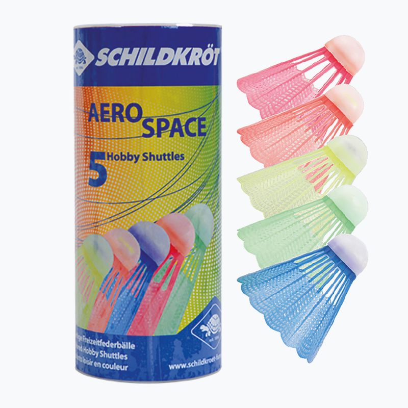 Volani da badminton Schildkröt Aero Space 5 pezzi multicolore