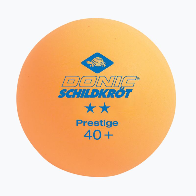 Palline da tennis da tavolo Donic-Schildkröt 2-Stars Prestige Poly 40+ 3 pezzi arancione. 2