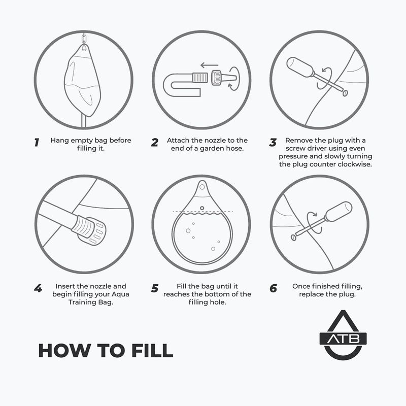 Sacco da boxe Aqua Training Bag Energy Punching Bag 15" nero 2