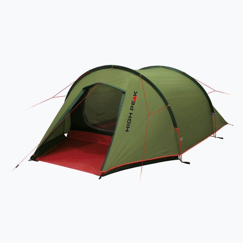 Tenda da campeggio per 3 persone High Peak Kite 3 pesto/rosso