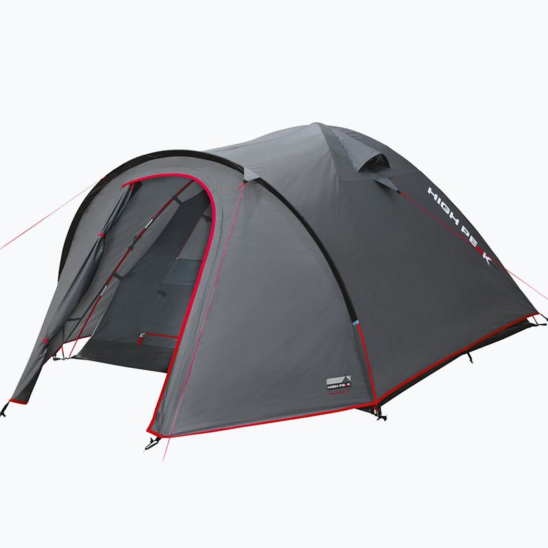 Tenda da campeggio per 3 persone High Peak Nevada 3 grigio scuro/rosso