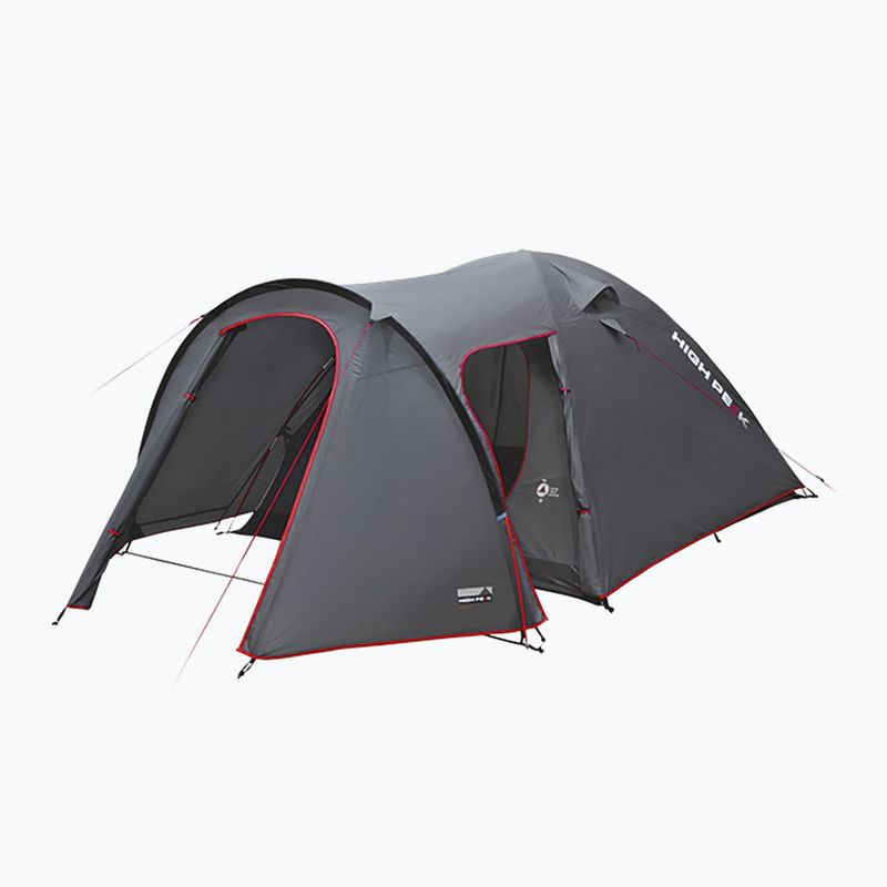 Tenda da campeggio High Peak 4 persone Kira 4 grigio scuro/rosso