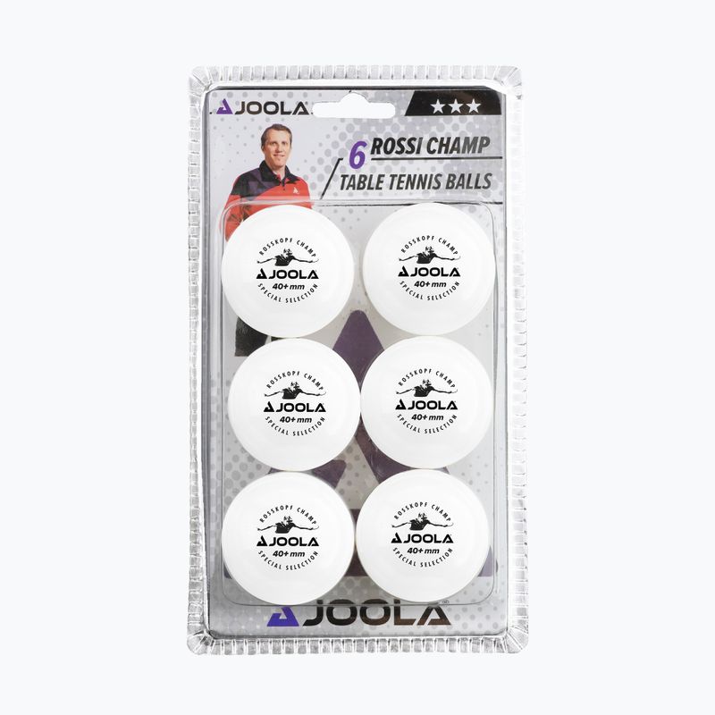 JOOLA Rossi Champ 40+ palline da tennis da tavolo 6 pz. bianco.