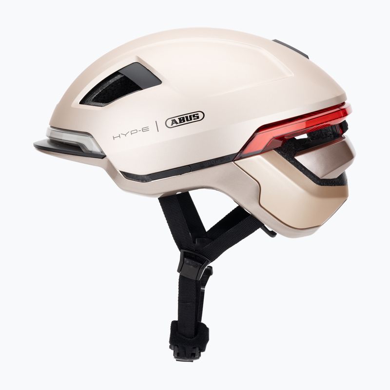 Casco da bici con indicatori di direzione ABUS Hyp-E champagne gold 3