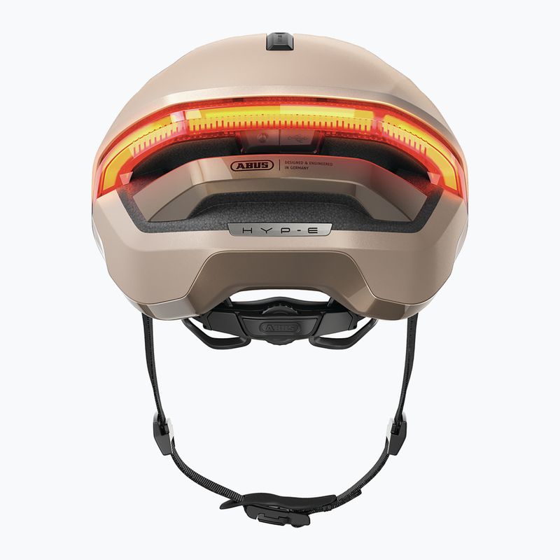 Casco da bici con indicatori di direzione ABUS Hyp-E champagne gold 6