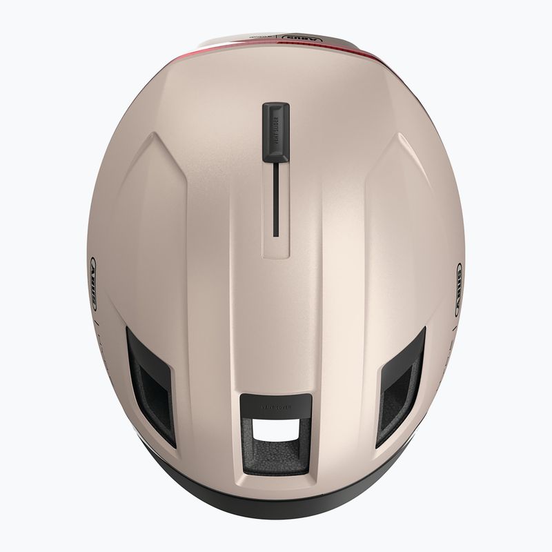 Casco da bici con indicatori di direzione ABUS Hyp-E champagne gold 7