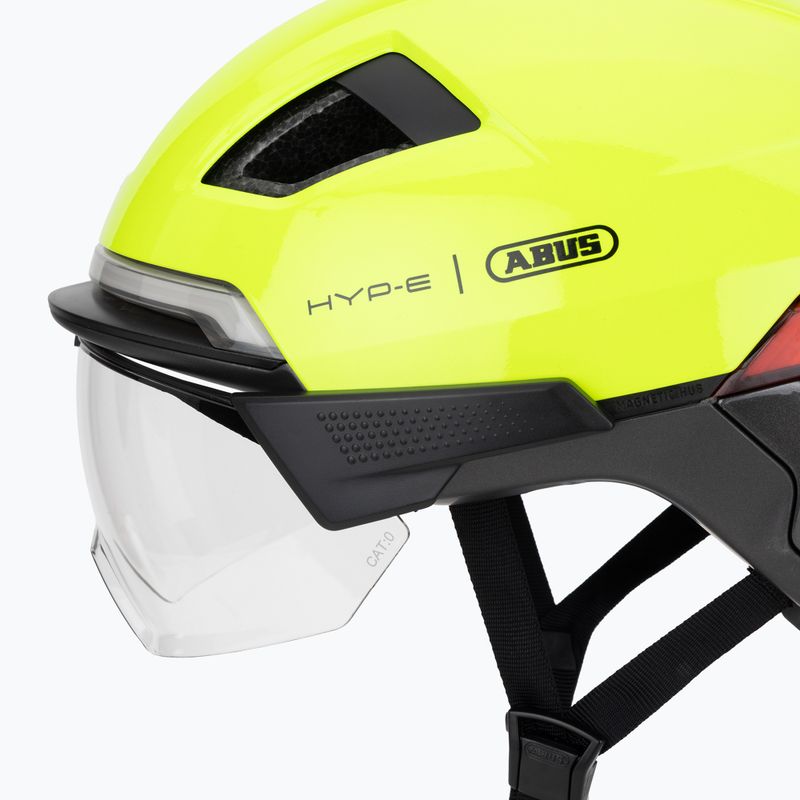 Casco da bici con indicatori di direzione ABUS Hyp-e Ace signal yellow 7