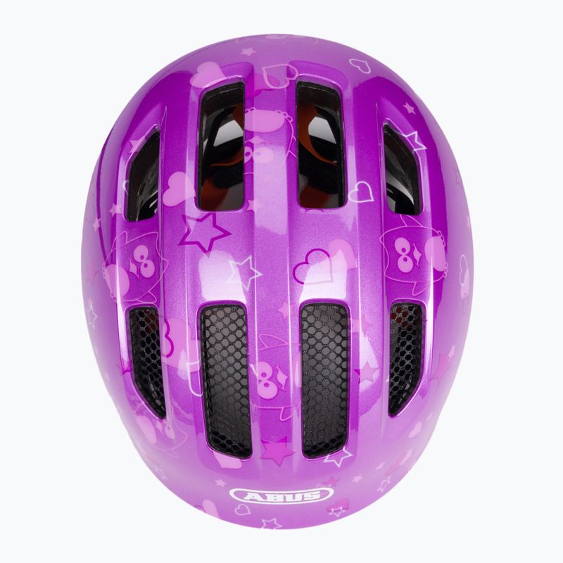 Casco da bicicletta ABUS per bambini Smiley 3.0 stella viola 6