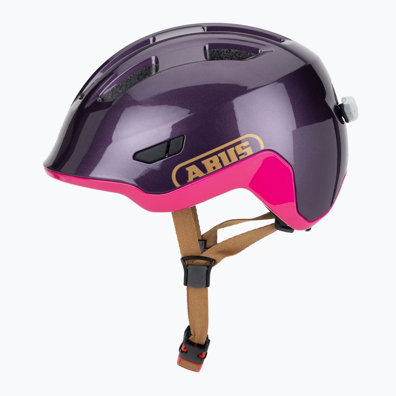 ABUS Casco da bici per bambini Smiley 3.0 ACE LED royal purple 3