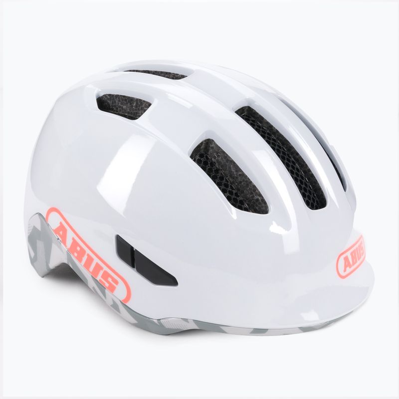 Casco da bici per bambini ABUS Smiley 3.0 ACE LED bianco lucido