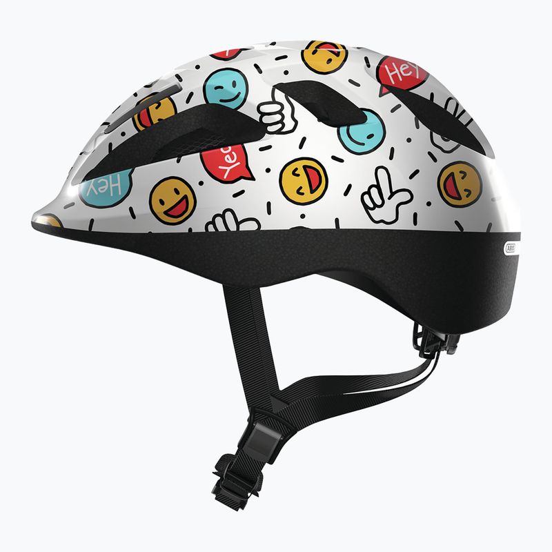 Casco da bici per bambini ABUS Smooty 2.0 white smiley