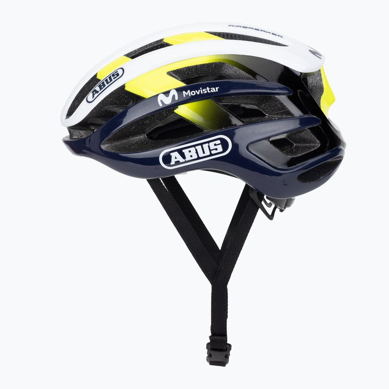 Casco da bicicletta ABUS AirBreaker Movistar Team 24 blu/giallo/bianco 3