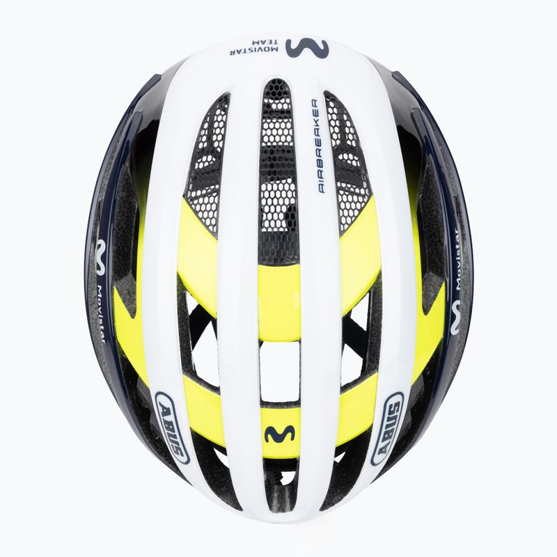 Casco da bicicletta ABUS AirBreaker Movistar Team 24 blu/giallo/bianco 6