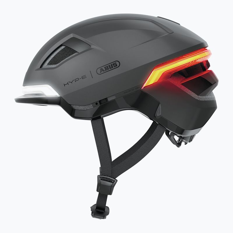 Casco da bici con indicatori di direzione ABUS Hyp-E volcano titan 2