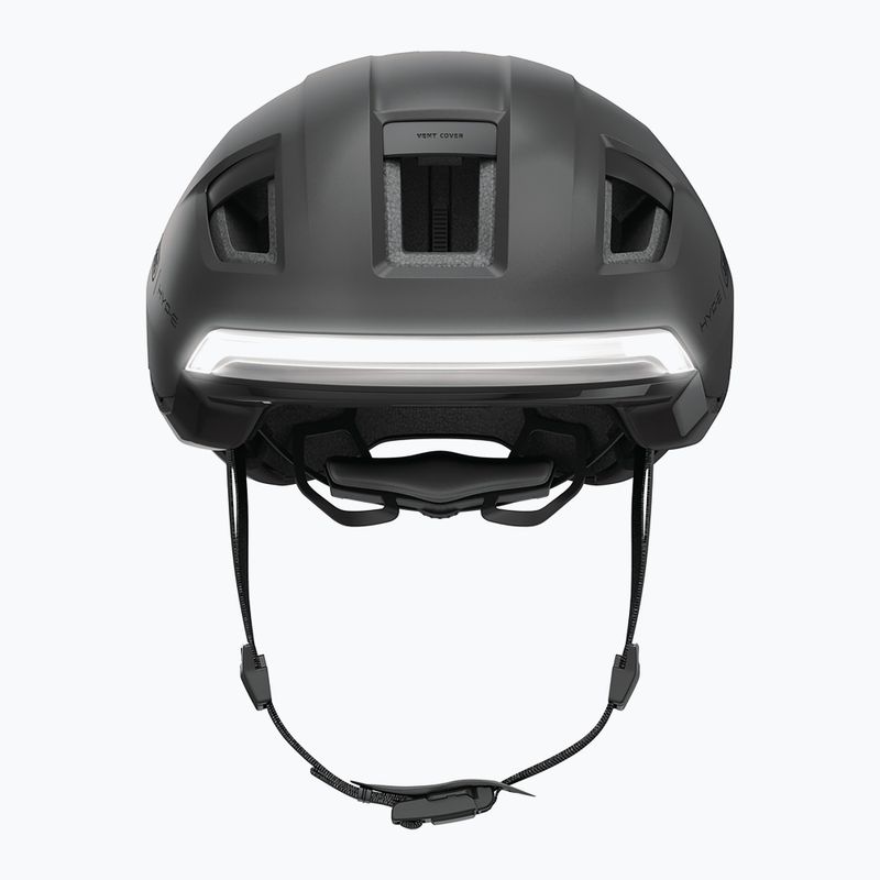 Casco da bici con indicatori di direzione ABUS Hyp-E volcano titan 5