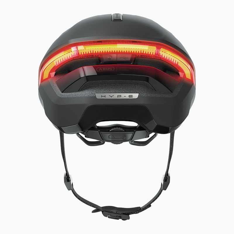 Casco da bici con indicatori di direzione ABUS Hyp-E volcano titan 6