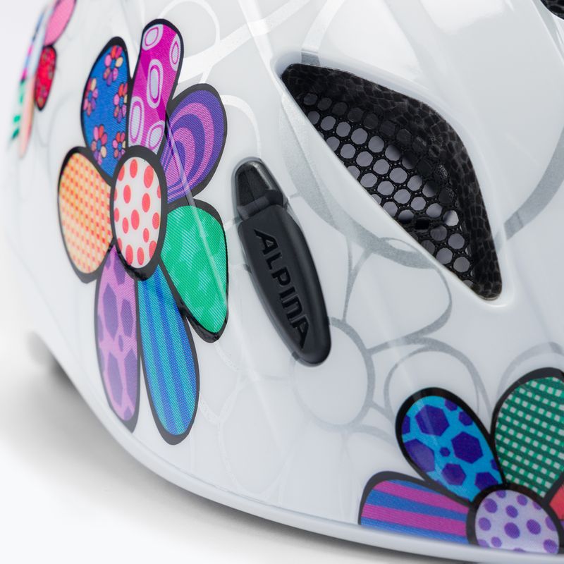 Casco da bici per bambini Alpina Ximo Flash fiore bianco 6