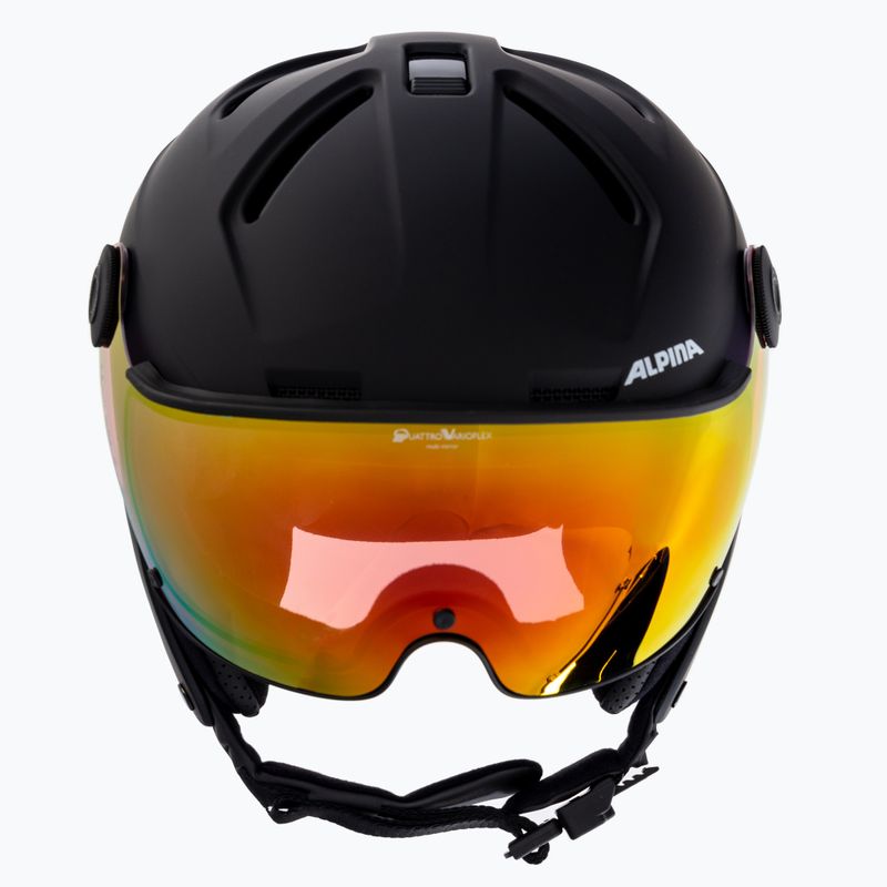 Casco da sci Alpina Attelas Visor QVM nero opaco 2