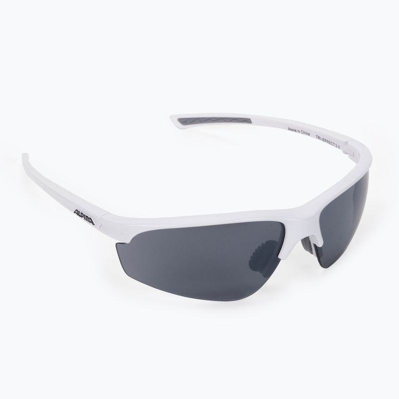 Occhiali da sole Alpina Tri-Effect 2.2 bianco/nero a specchio/chiaro/arancione a specchio