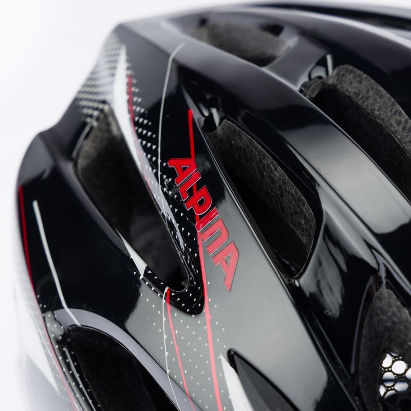 Casco da bici Alpina MTB 17 nero/bianco/rosso 7