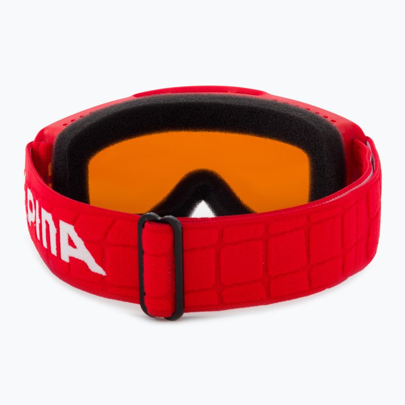 Occhiali da sci Alpina Piney rosso opaco/arancione per bambini 3