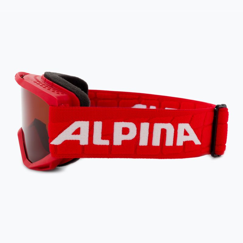 Occhiali da sci Alpina Piney rosso opaco/arancione per bambini 4