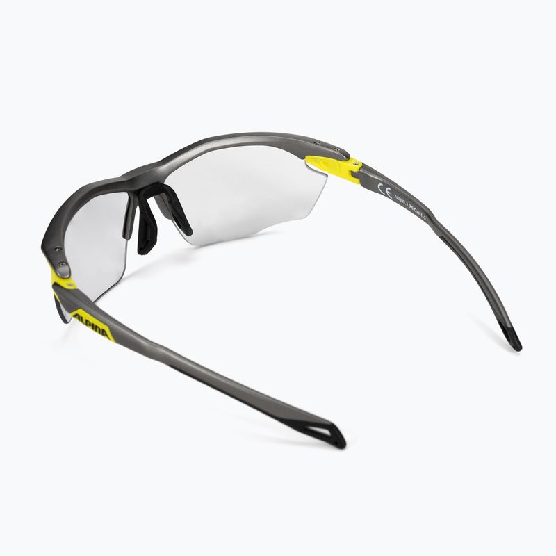 Occhiali da sole Alpina Twist Five Hr V tin matt giallo neon/nero 2